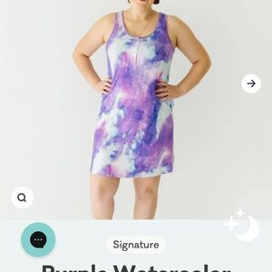 Little Sleepies Signature Purple Watercolor Nightgown Medium